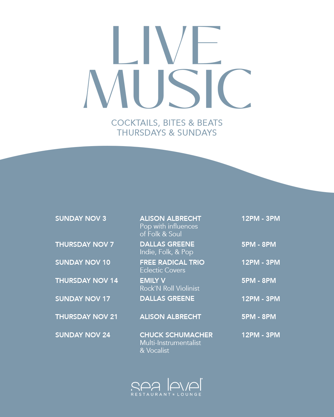 Live Music promotional poster